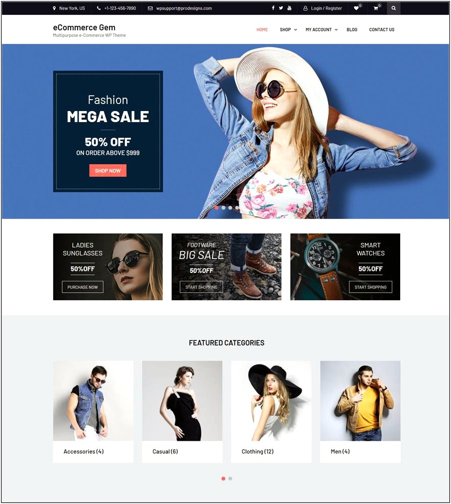 Online Clothing Store Template Free Download
