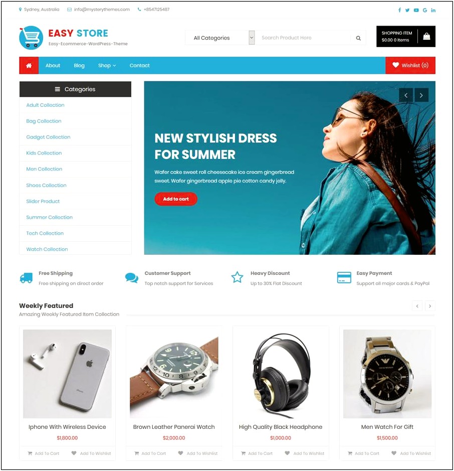 Online Store Css Templates Free Download