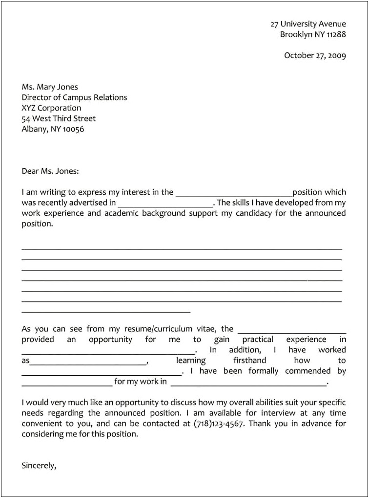 Open Office Letter Of Interest Template Download
