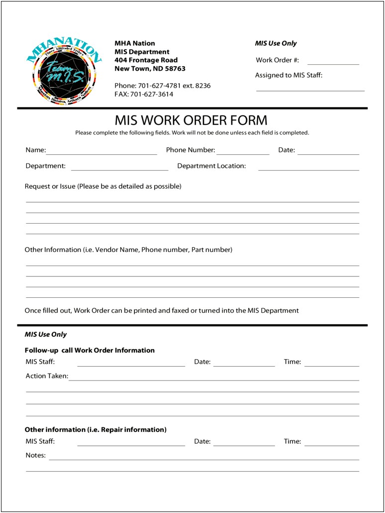 Order Form Template Word Free Download