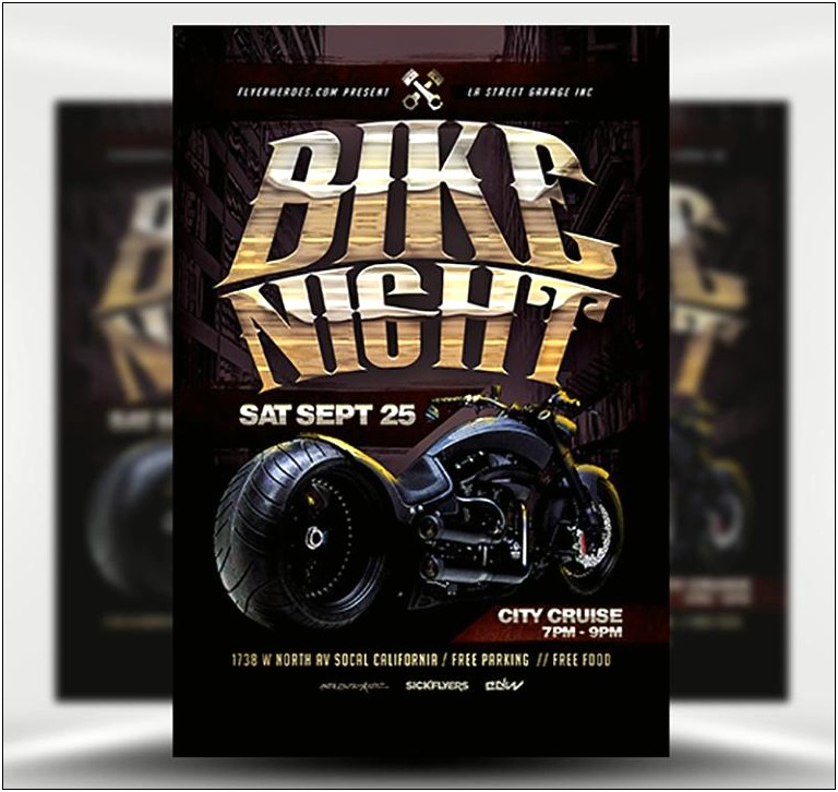 Outlaw Motorcycle Event Flyer Template Download