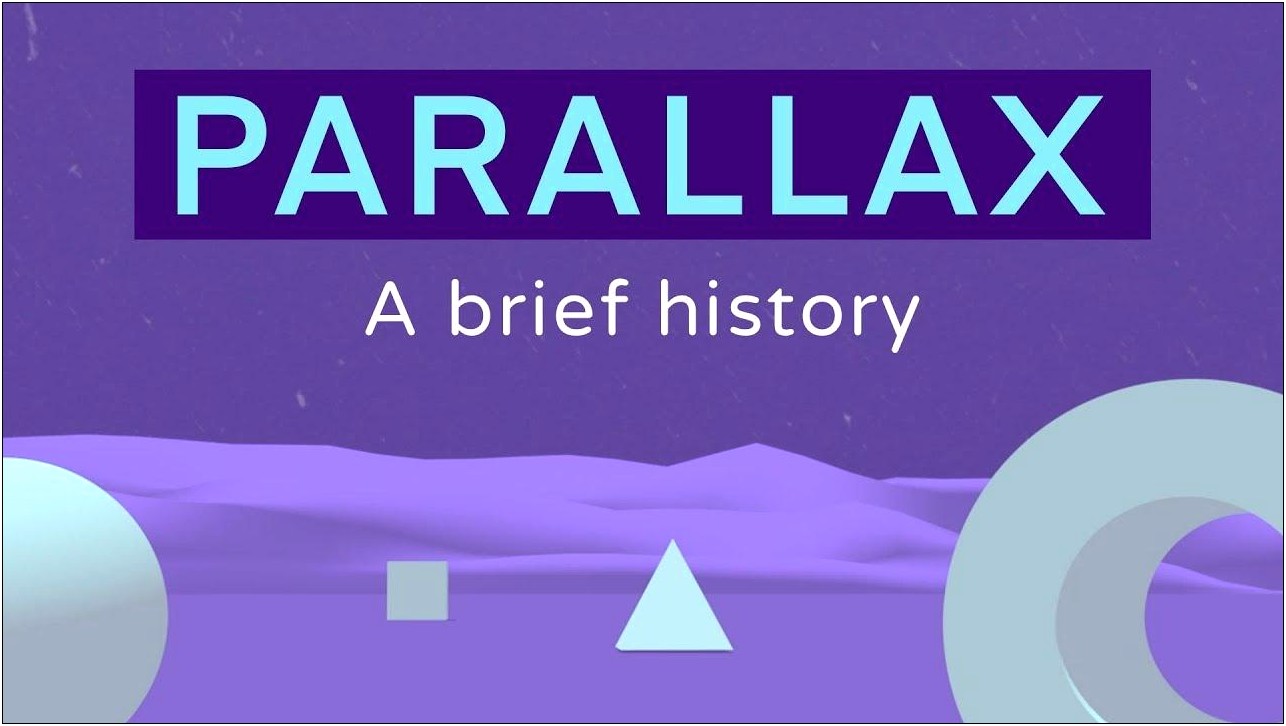 Parallax Scrolling Effect Template Free Download