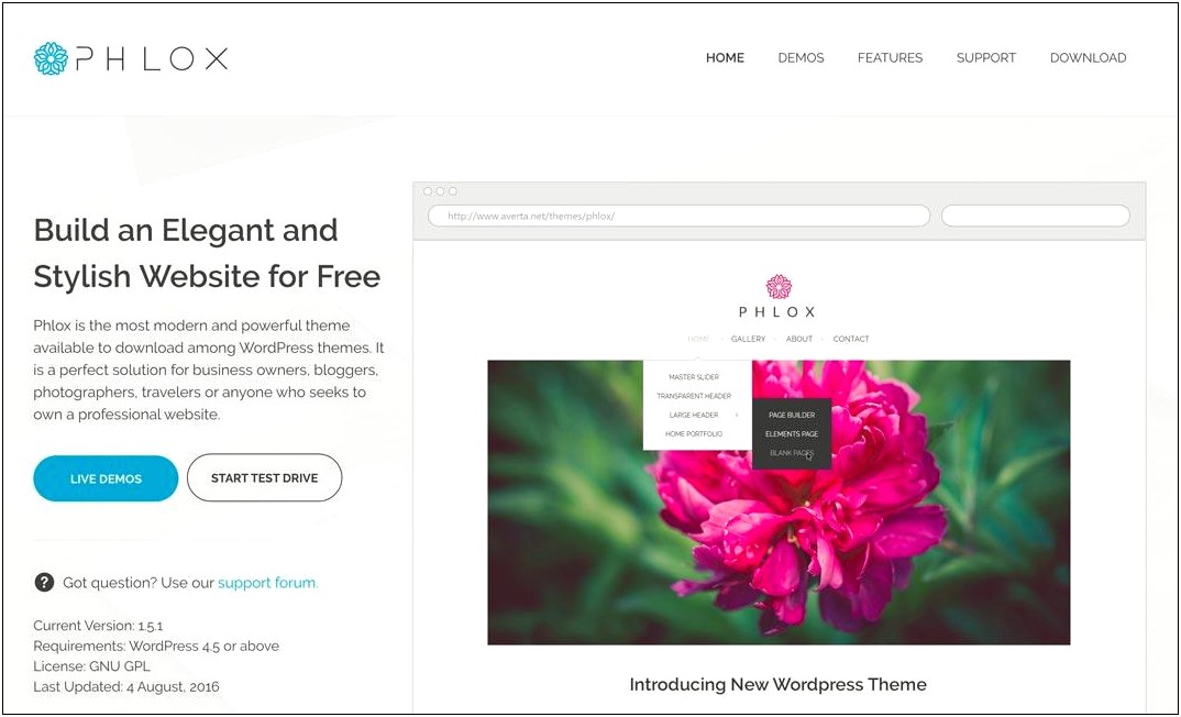 Phlox Pro Wordpress Templates Free Download