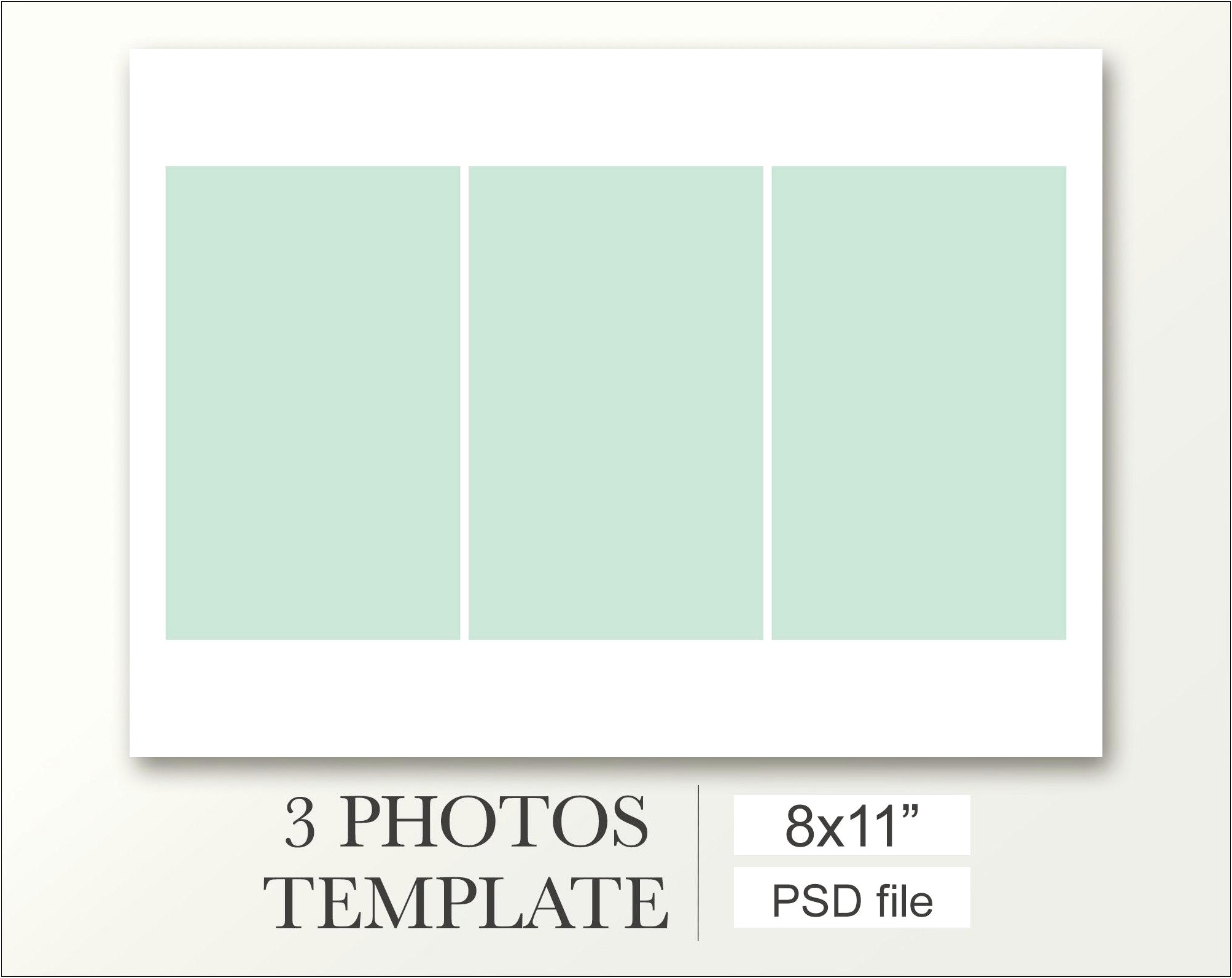 Photo Collage Template Download Psd 11x8.5