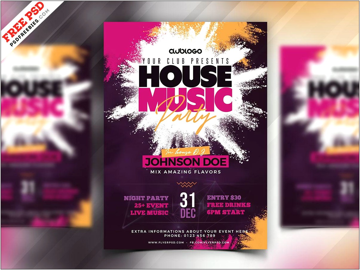 Photoshop Music Poster Templates Free Download