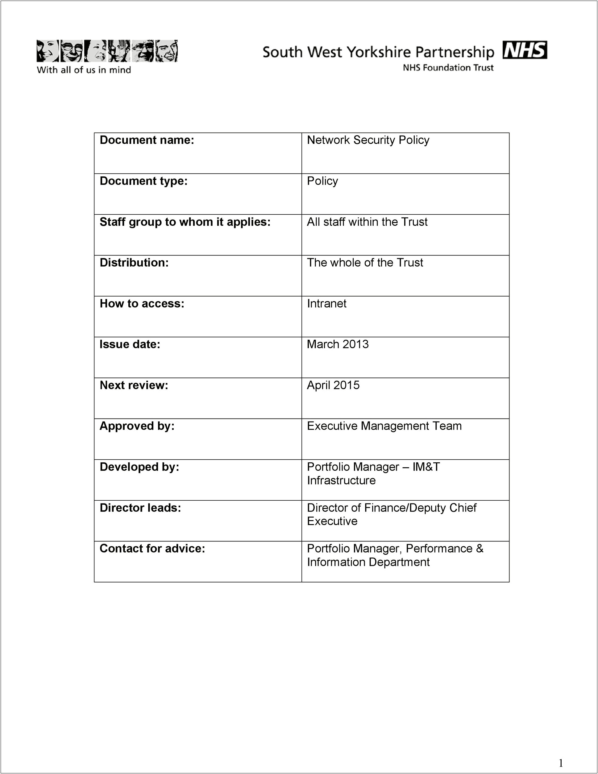 Physical Security Policy Template Free Download