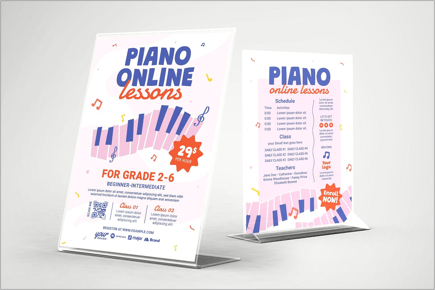 Piano Lesson Flyer Template Word Download