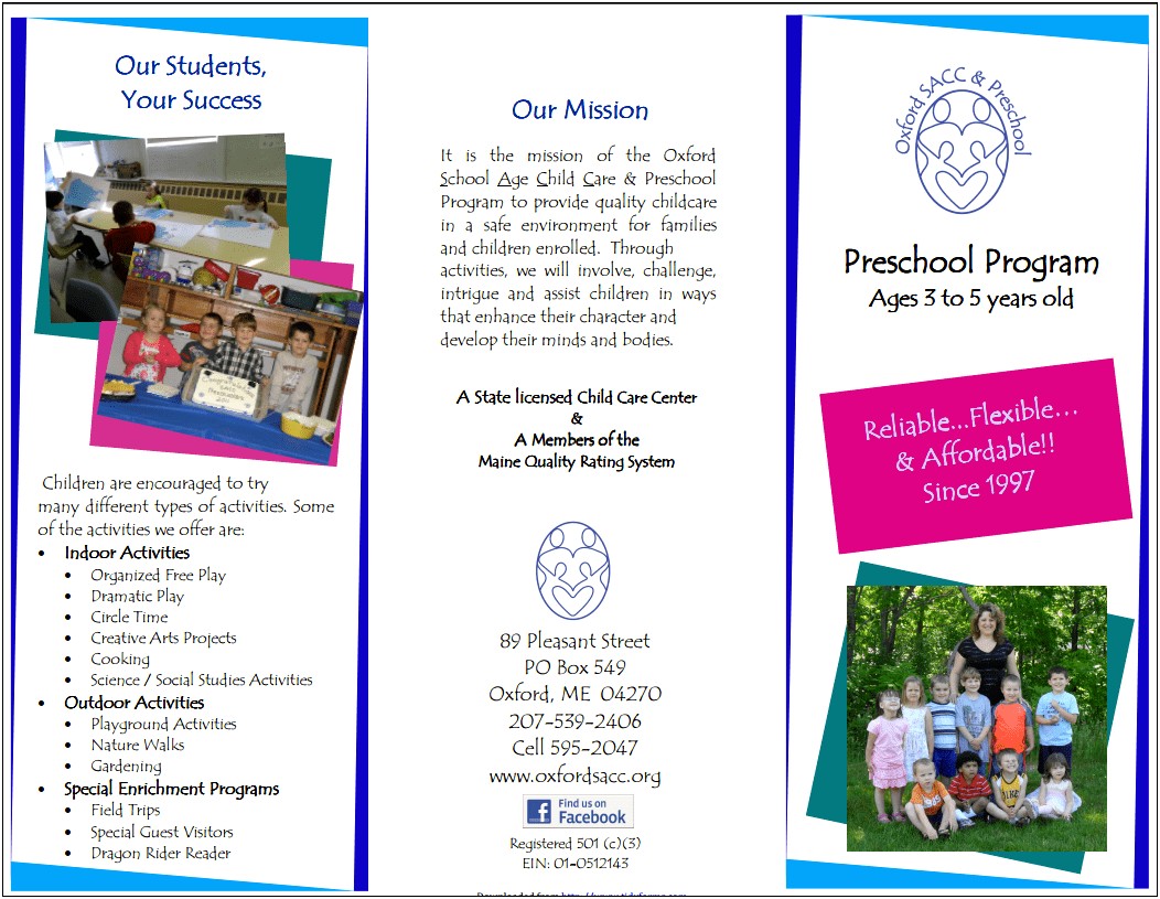 Play School Brochure Templates Free Download