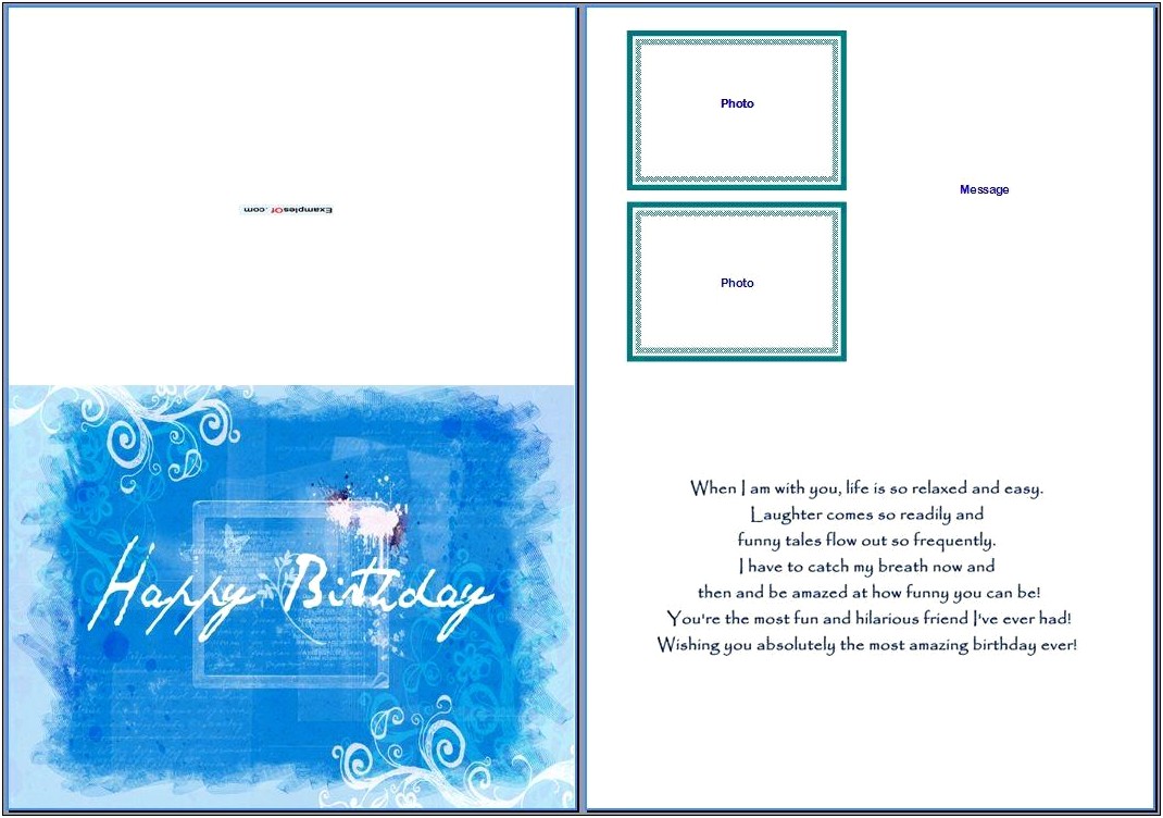Pocket Card Free Word Template Download