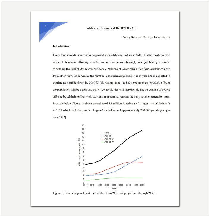 Policy Brief Free Template Word Download