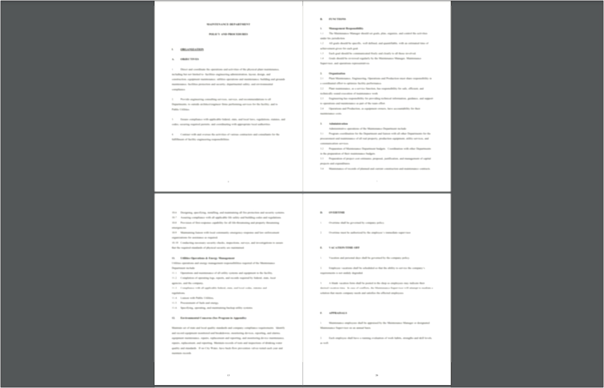 Policy Procedure Manual Template Free Download