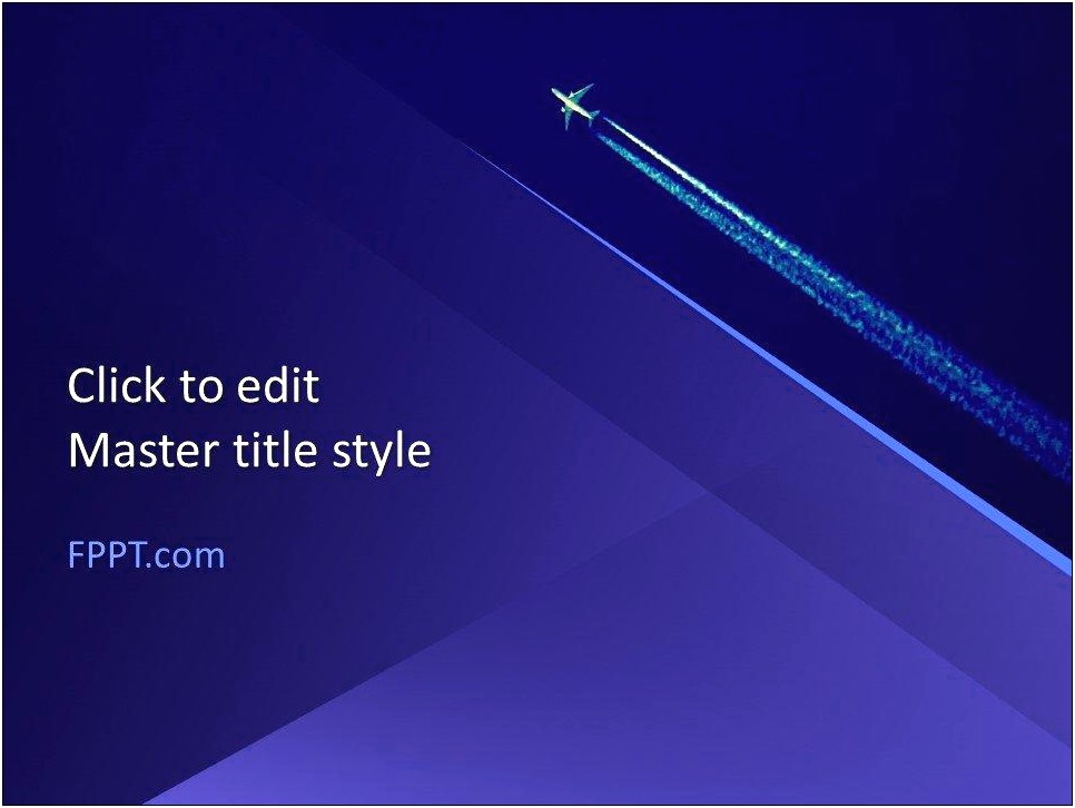 Power Point Template Airplanes Free Download