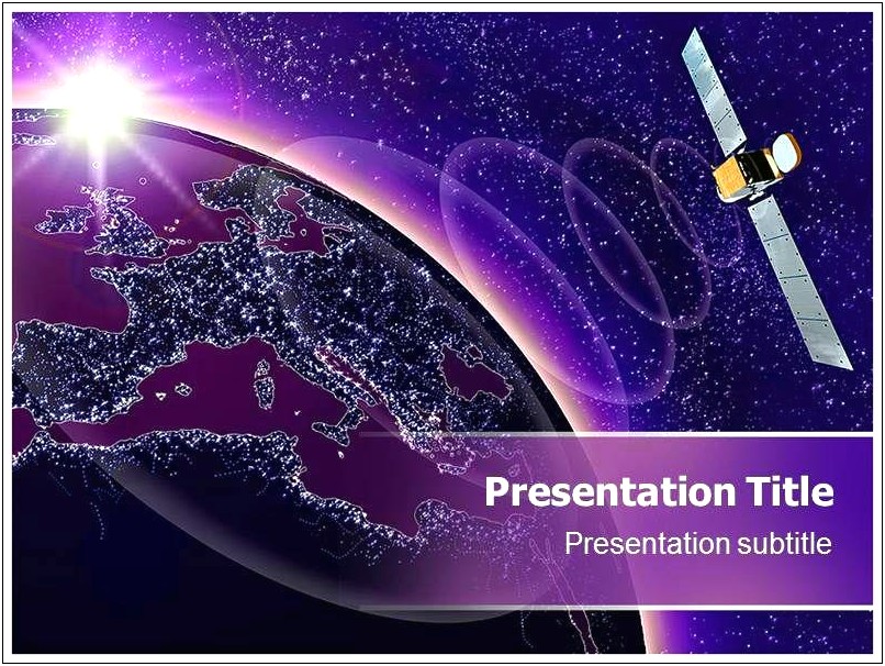 Powerpoint Template Space Satellite Free Download