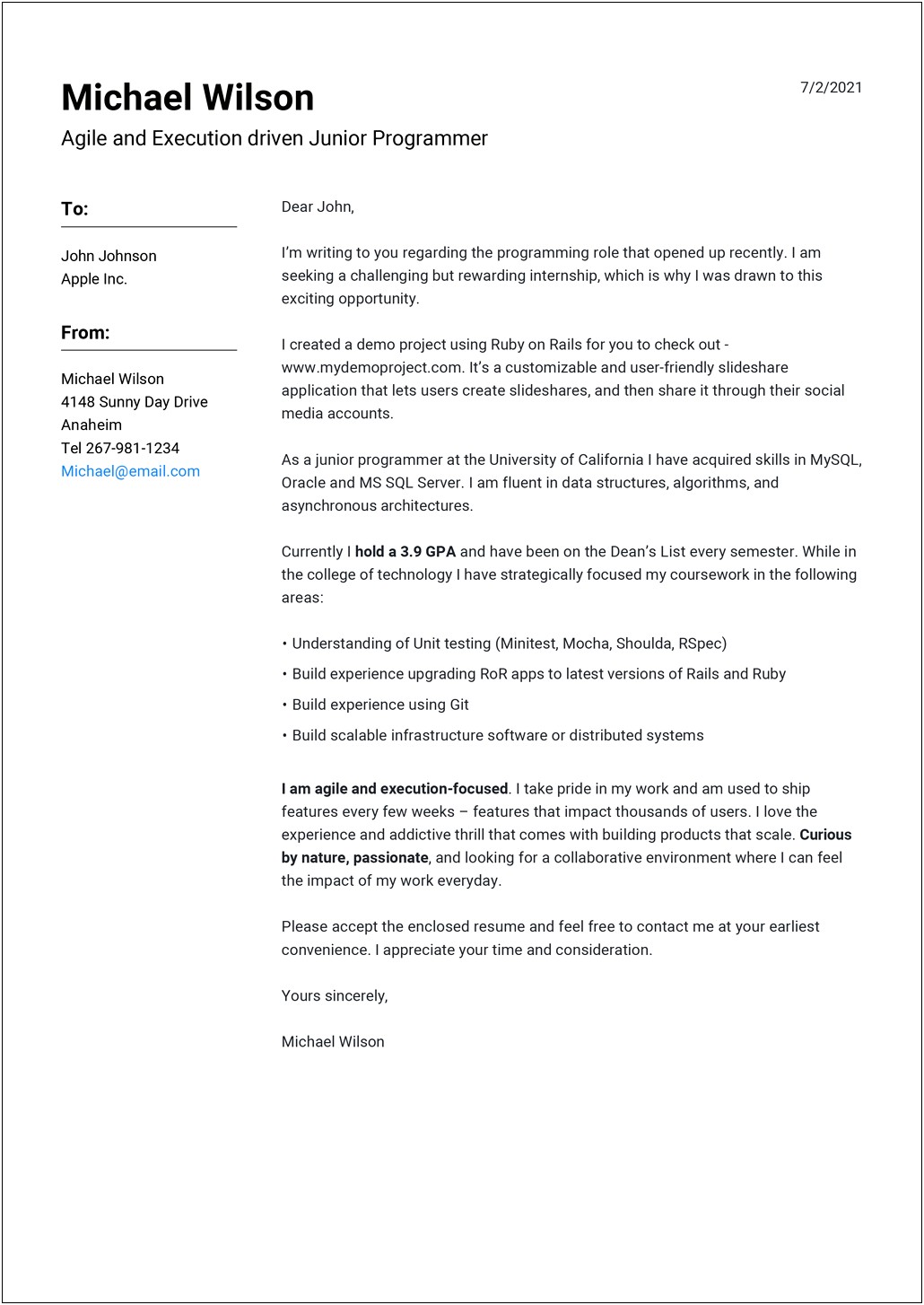 Primo Zety Cover Letter Template Download