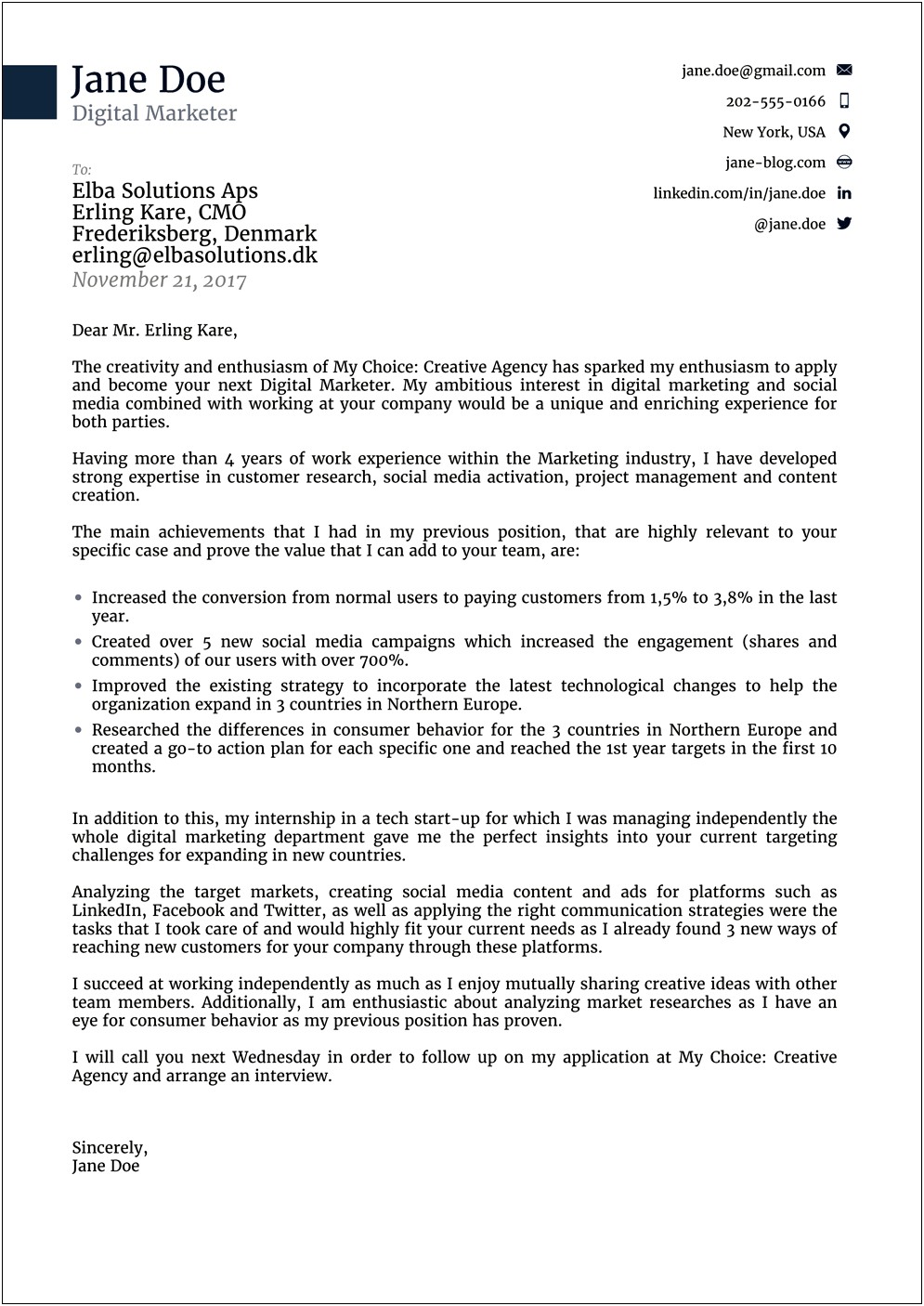Professional Cover Letter Template Microsoft Word