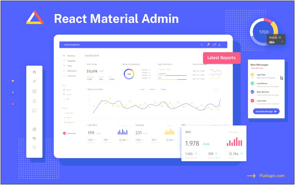 React Redux Material Bootstrap 4 Admin Template Download