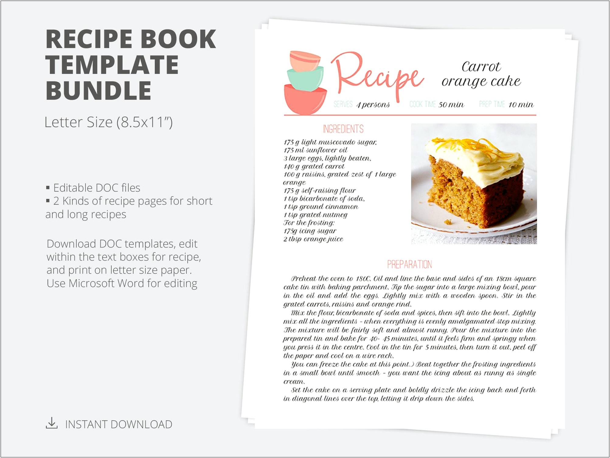 Recipe Book Recipe Template For Word