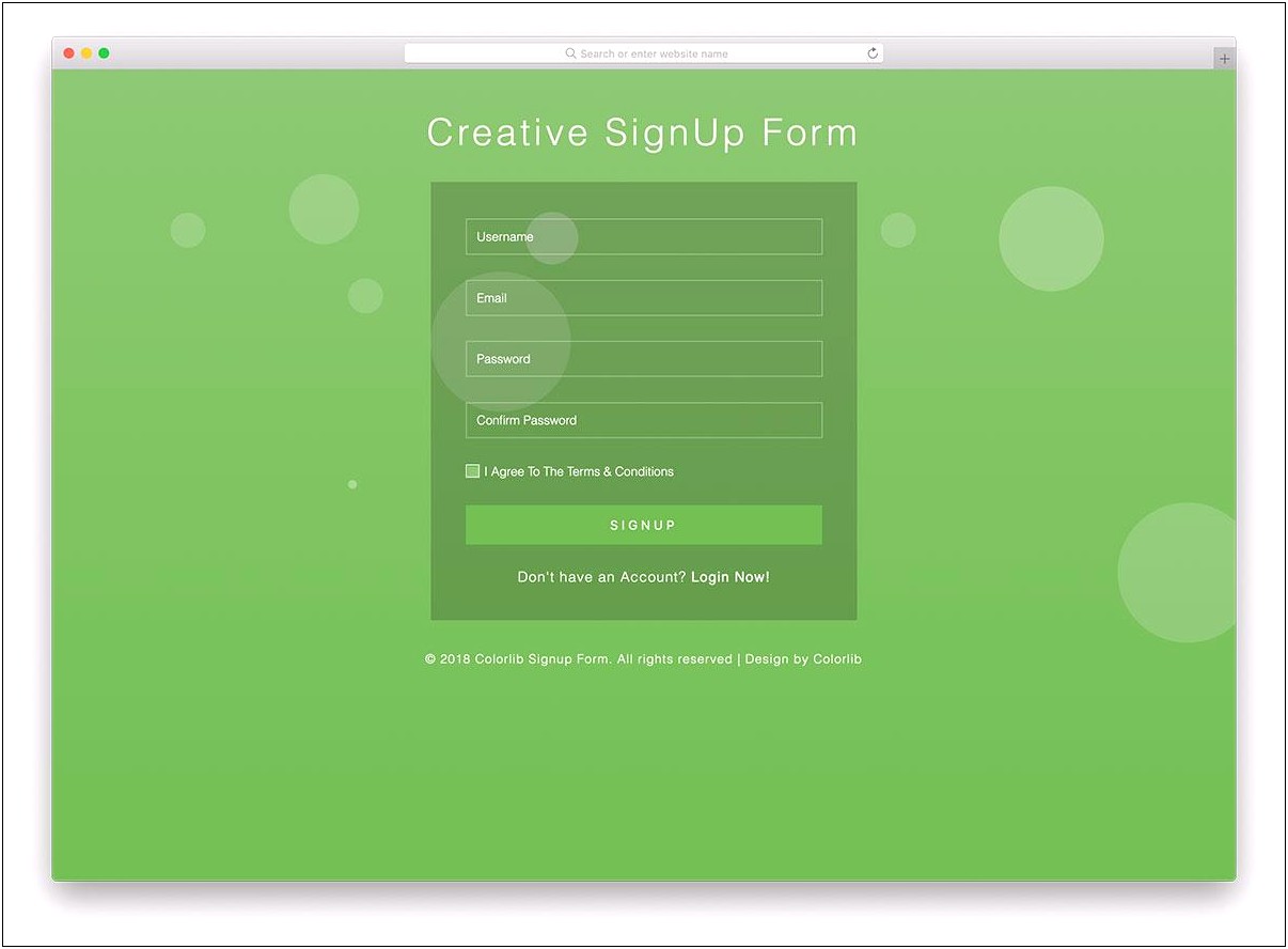 Register Page Template Html Free Download