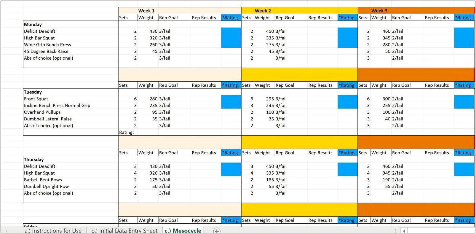 Renaissance Periodization Hypertrophy Template Download Free