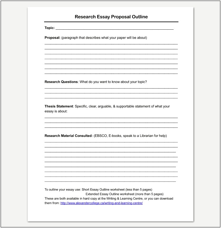Research Paper Outline Template Pdf Download