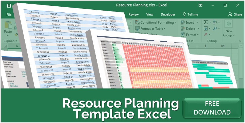 Resource Capacity Planner Excel Template Download