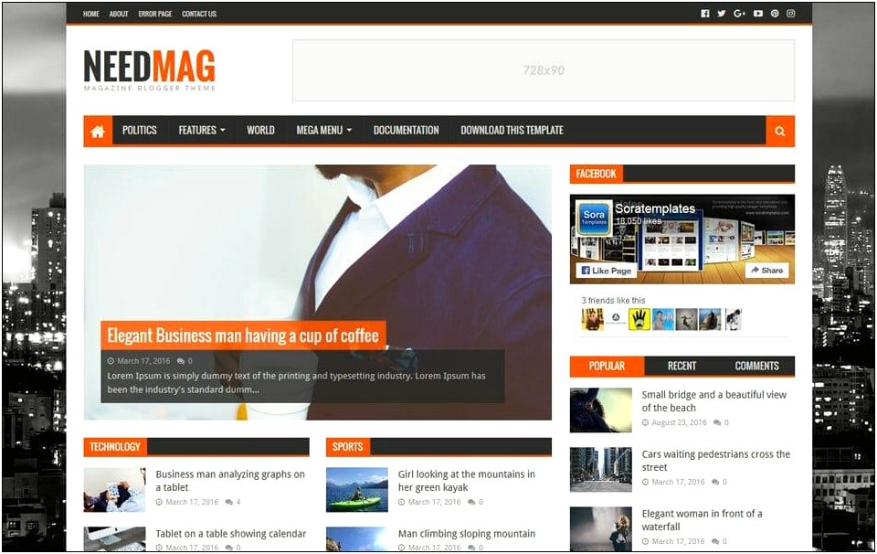 Responsive Blogger Templates 2016 Free Download