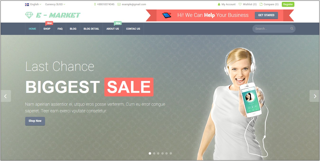 Responsive Ecommerce Html5 Template Free Download