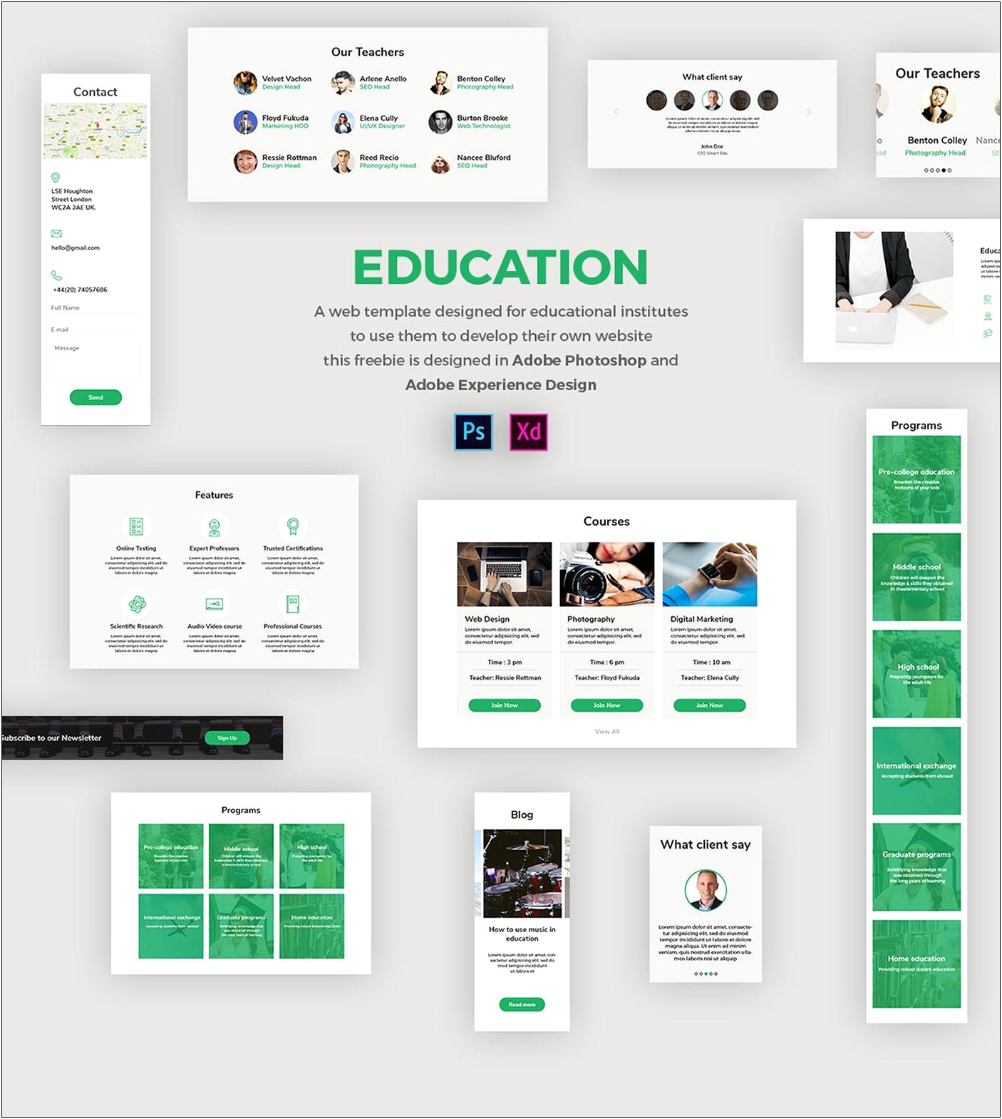 Responsive Education Web Templates Free Download