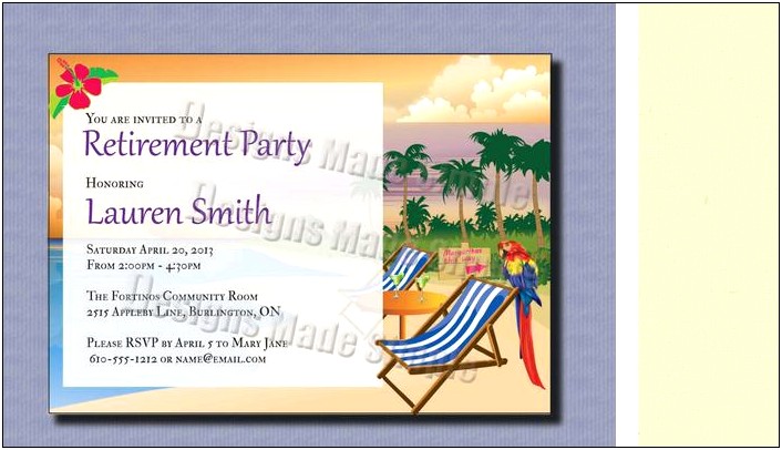 Retirement Party Flyer Template Microsoft Word