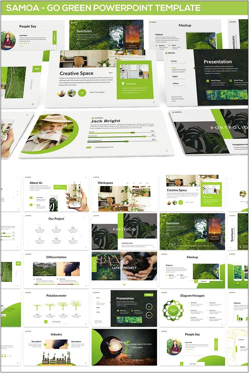Samoa Go Green Powerpoint Template Download