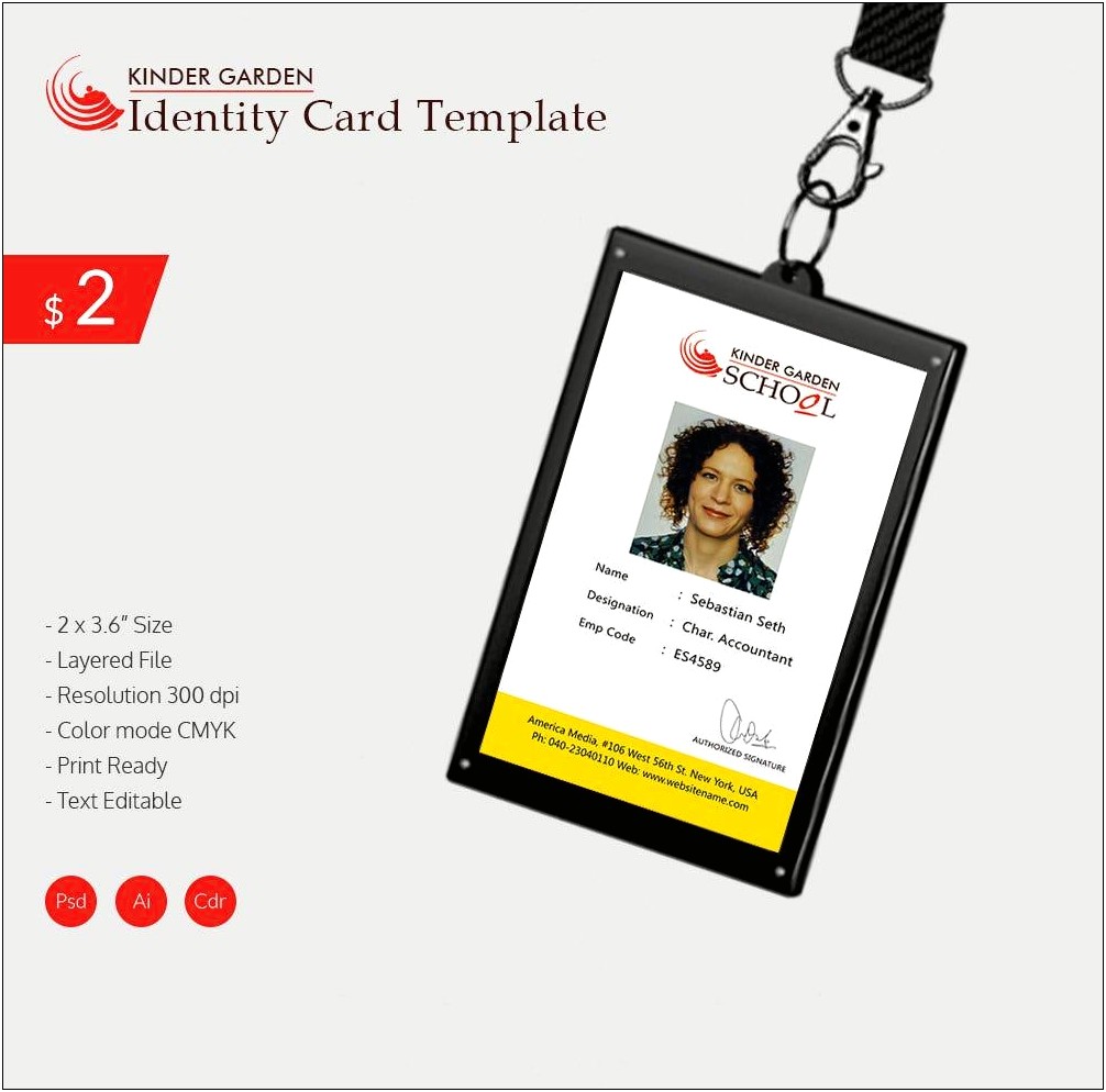 School Photo Id Template Free Download