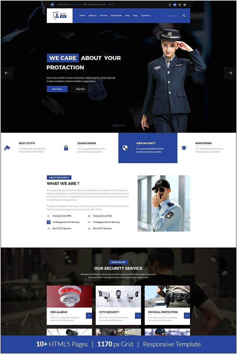 Security Guard Web Templates Free Download
