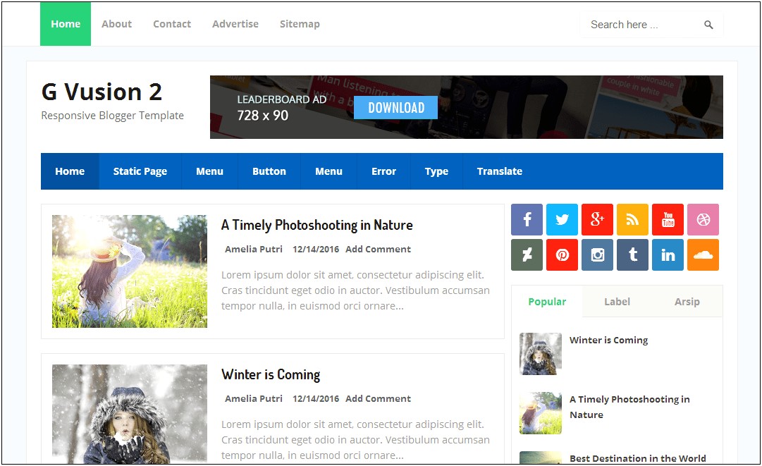 Seo Mag Blogger Template Free Download