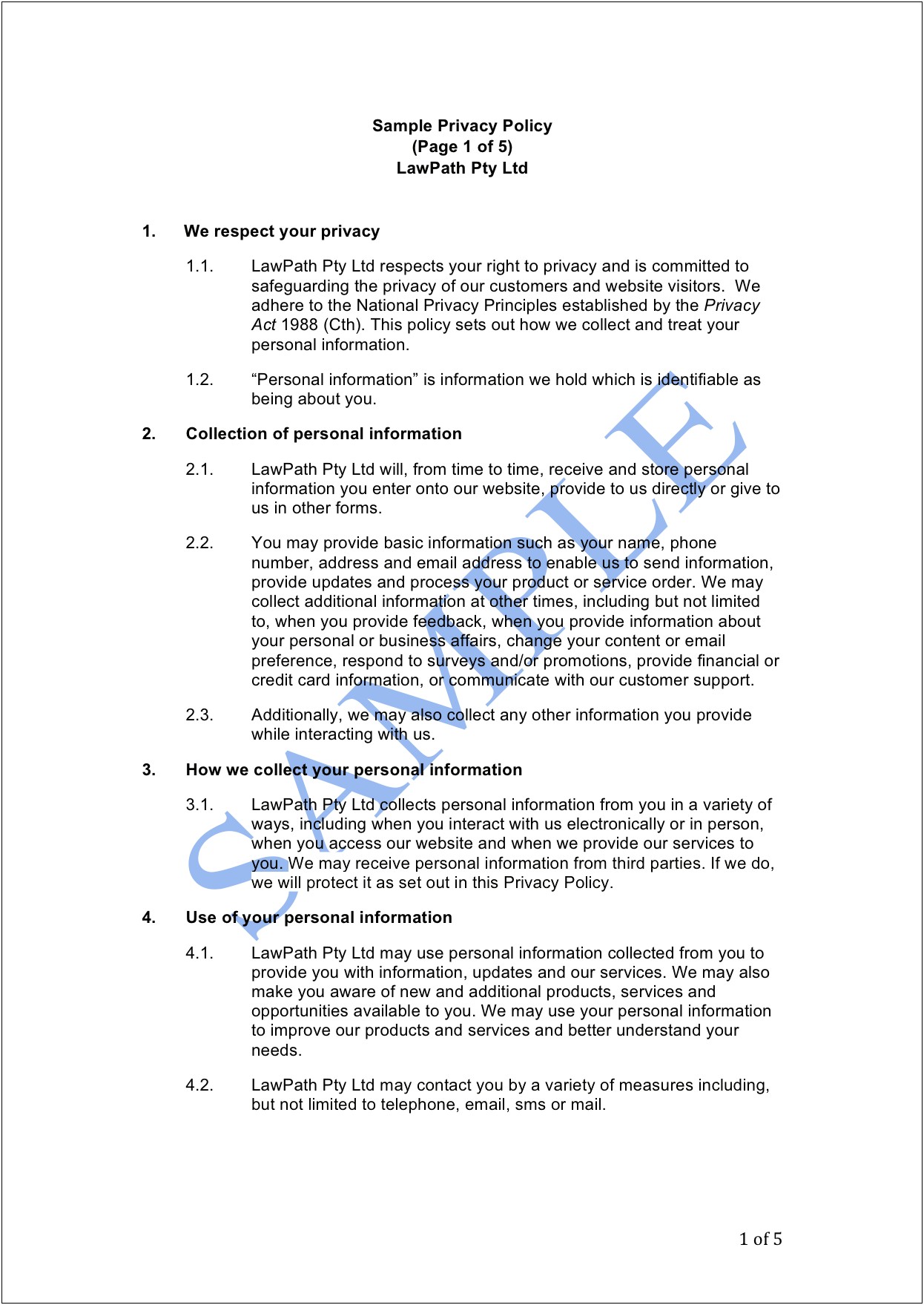 Service Agreement Template Free Download Australia