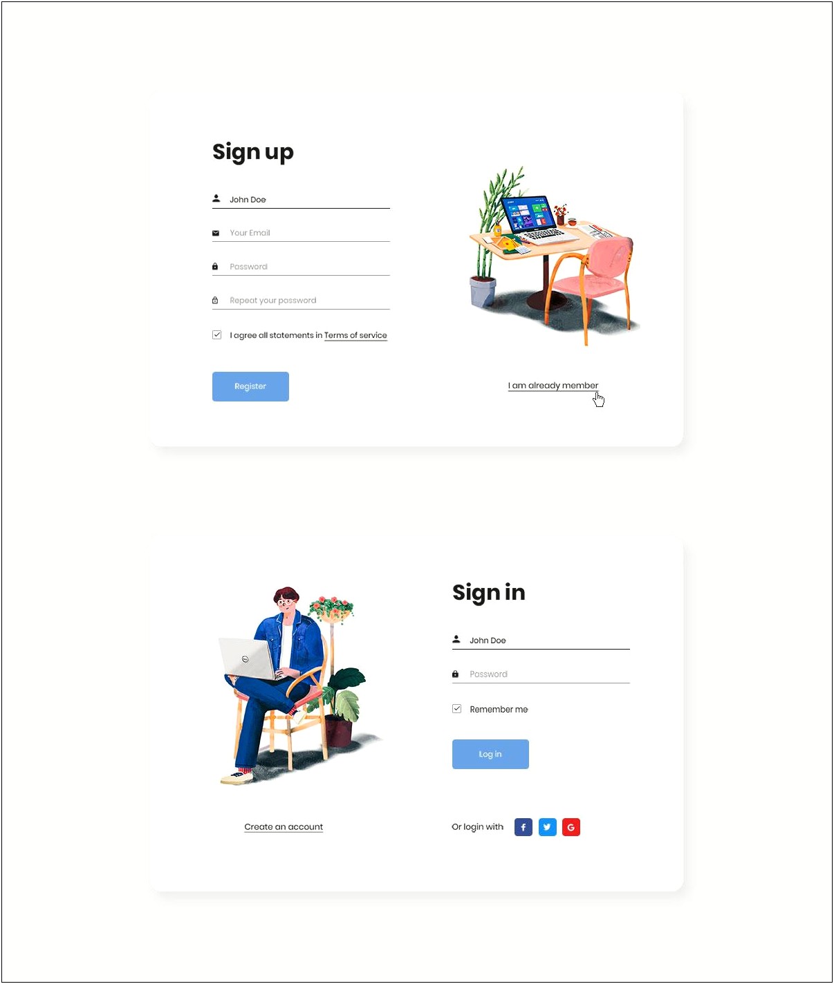 Sign Up Page Templates Free Download