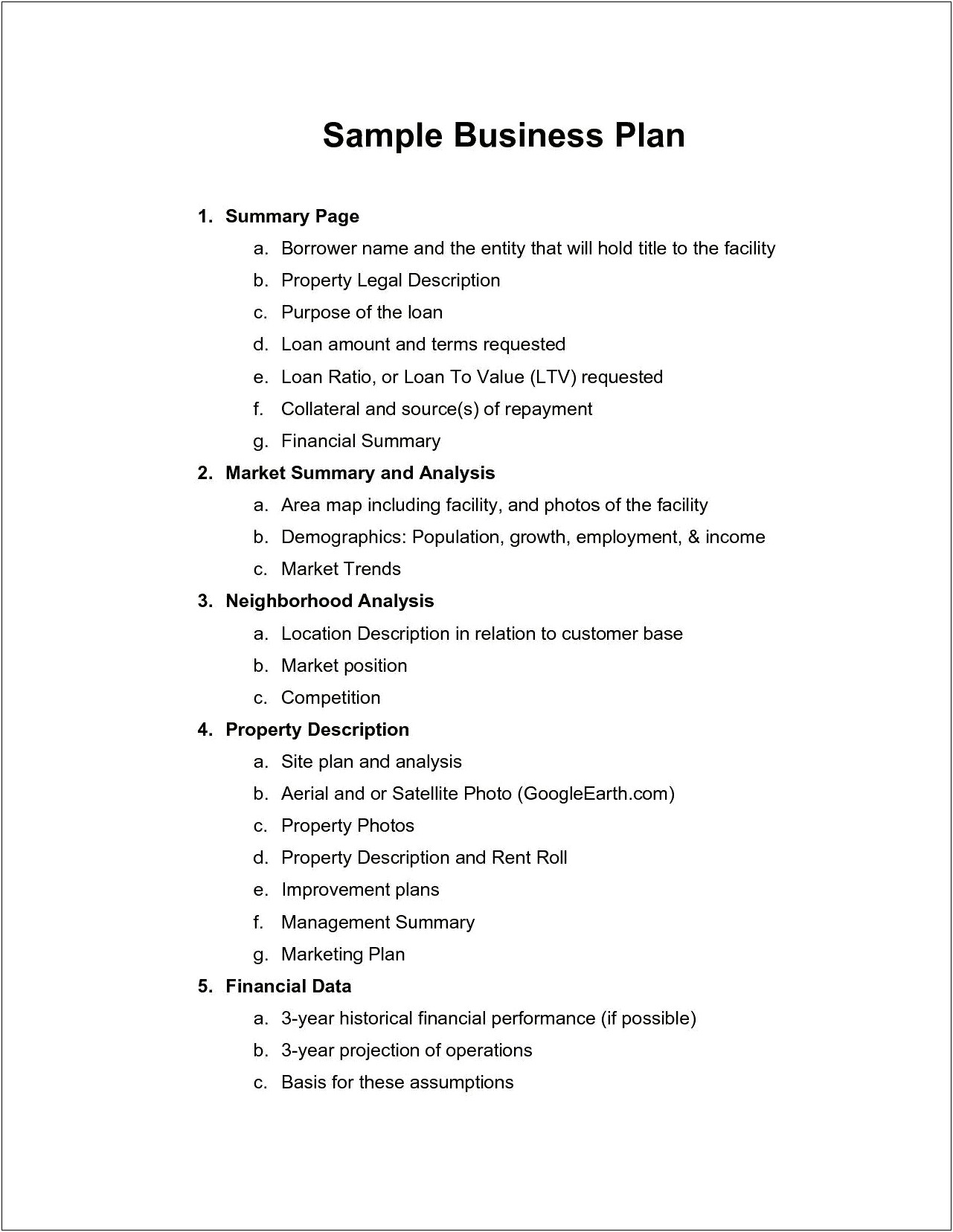 Simple Business Plan Template Word Doc Download