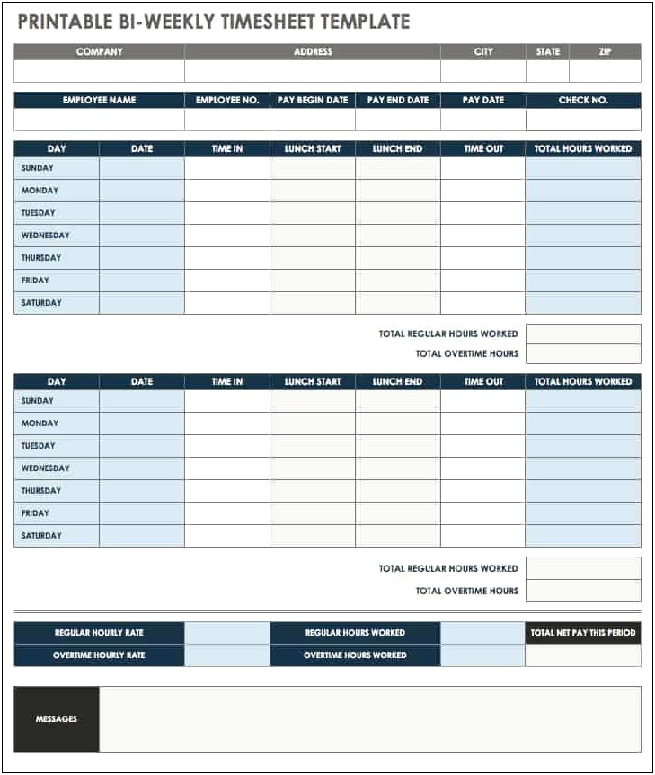 Simple Employee Timesheet Template 1.2 Download