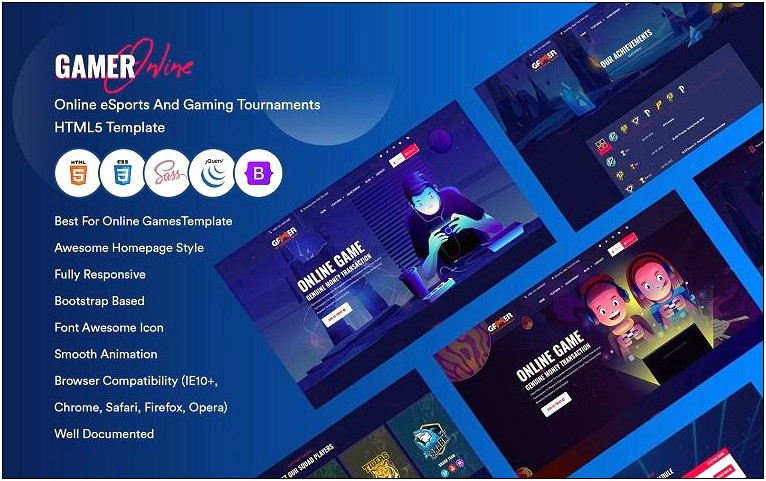 Simple Gaming Html Templates Free Download