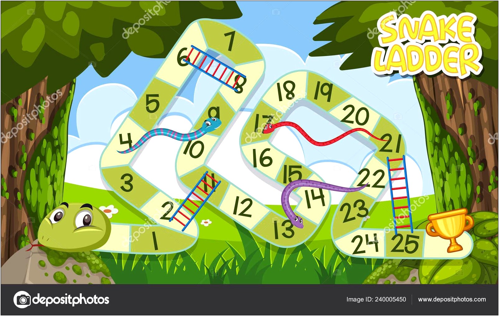 Snakes And Ladders Board Template Download