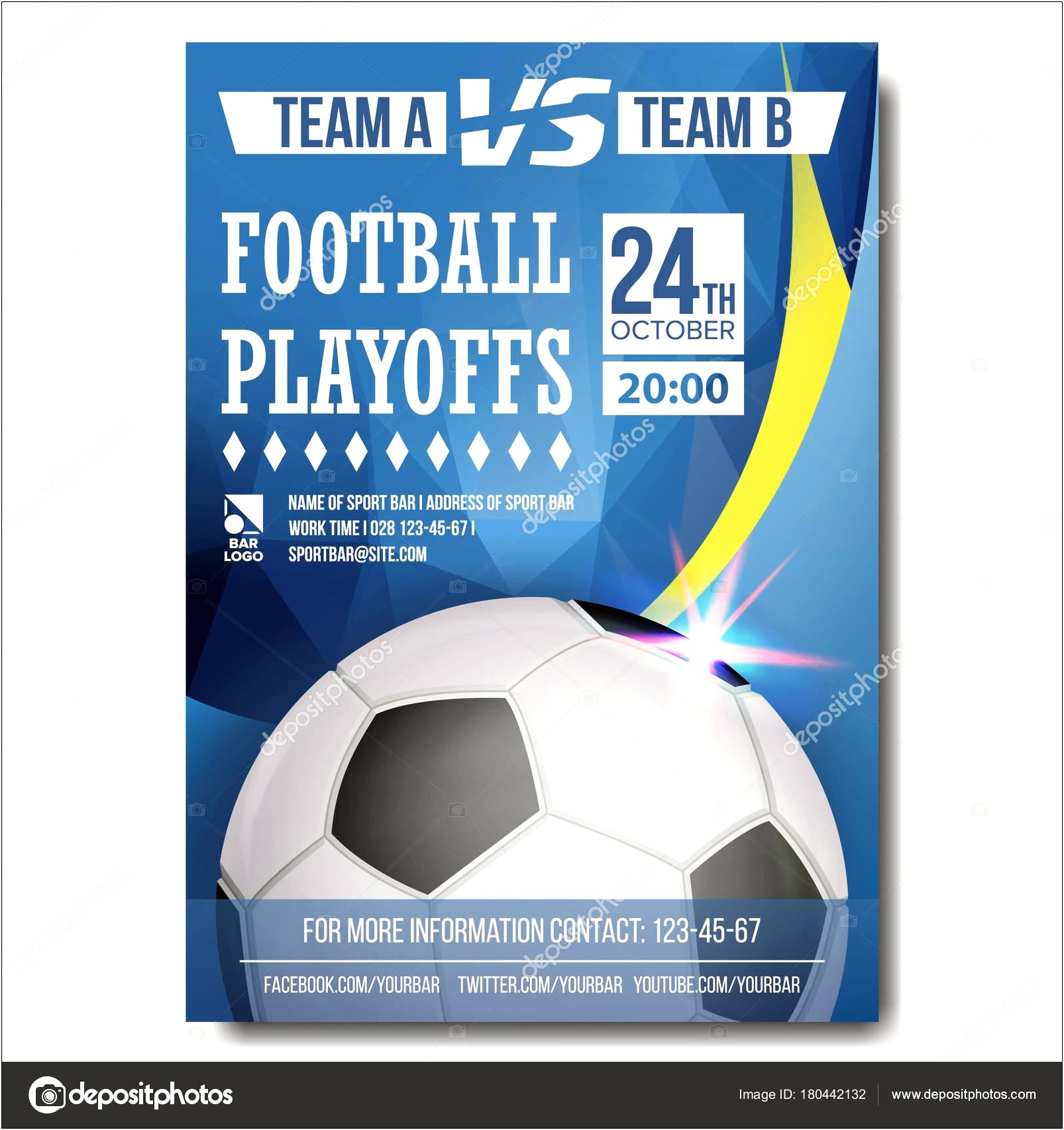 Soccer Tournament Flyer Event Template Download