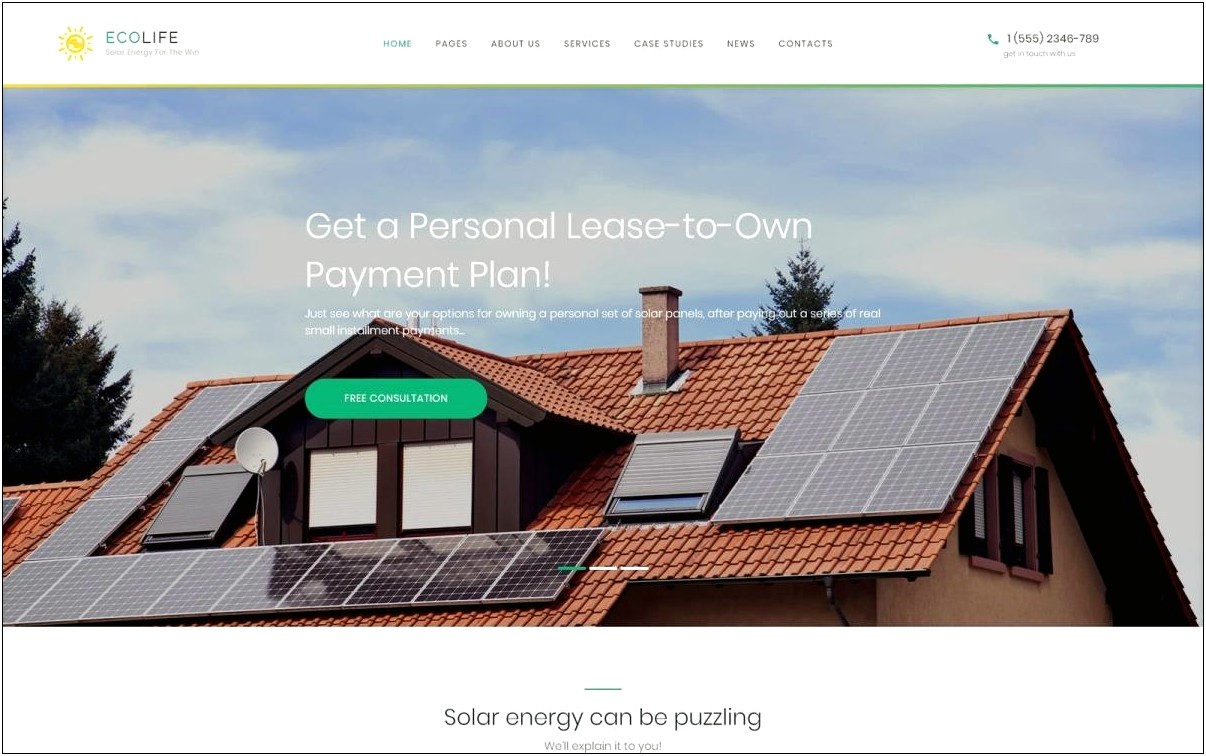 Solar Energy Html5 Template Free Download