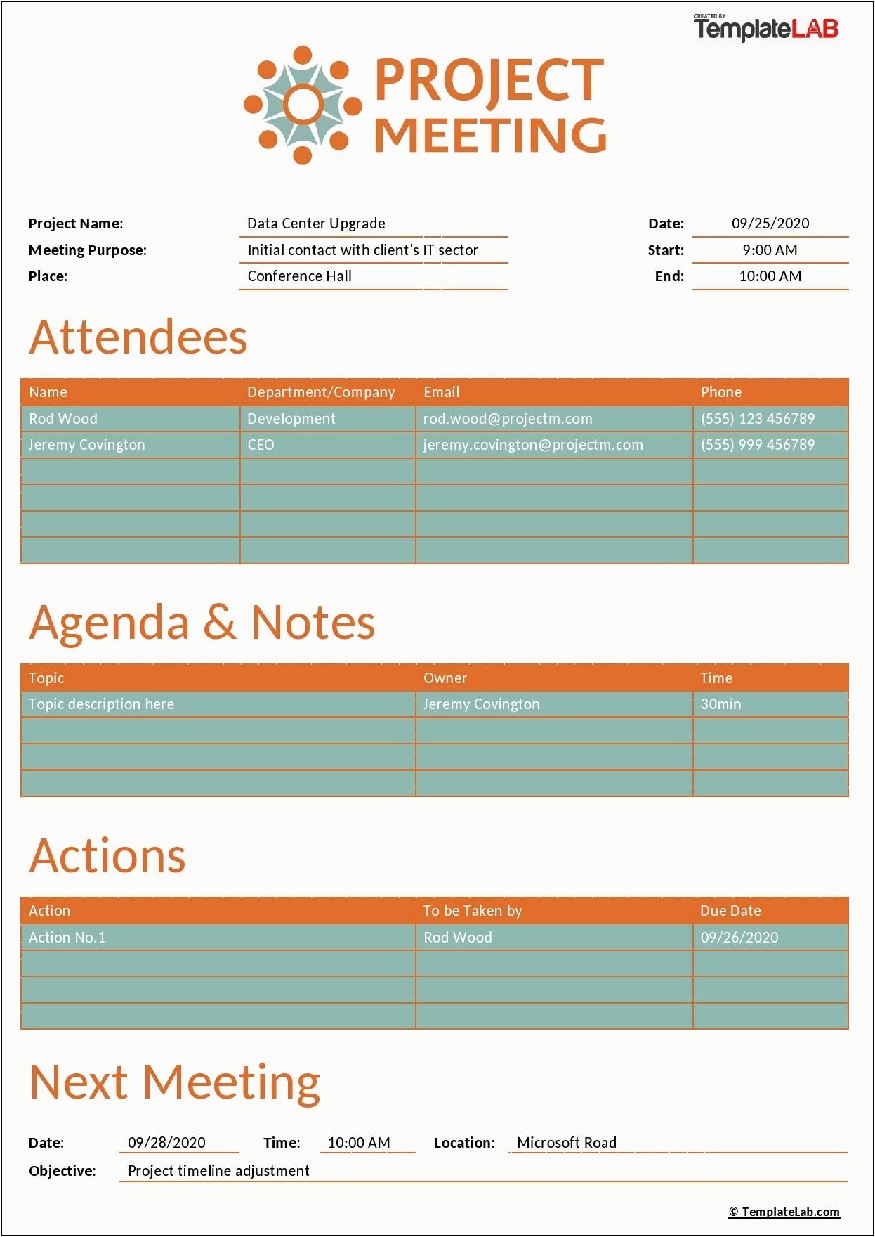 Staff Meeting Minutes Template Free Download