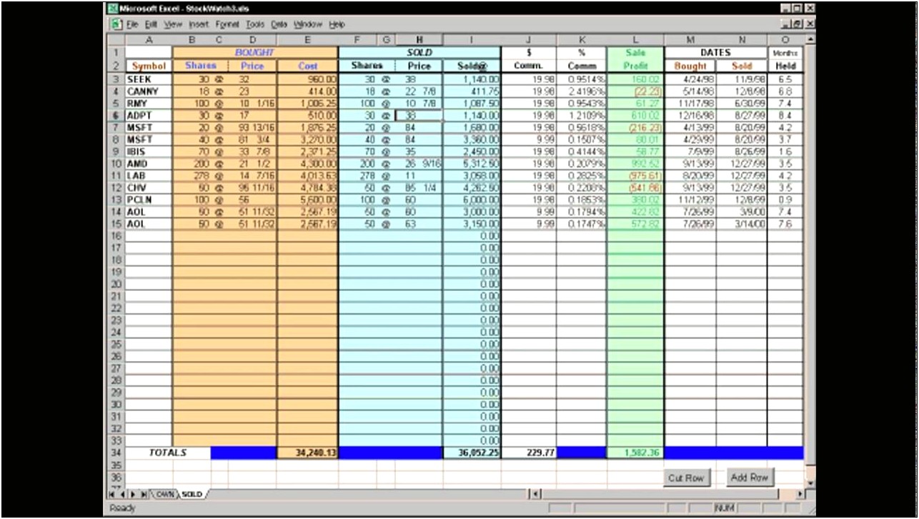 Stock Register Excel Template Free Download