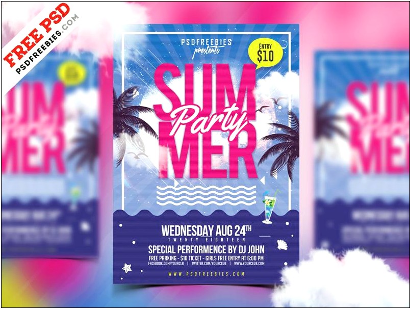 Summer Party Psd Templates Free Download