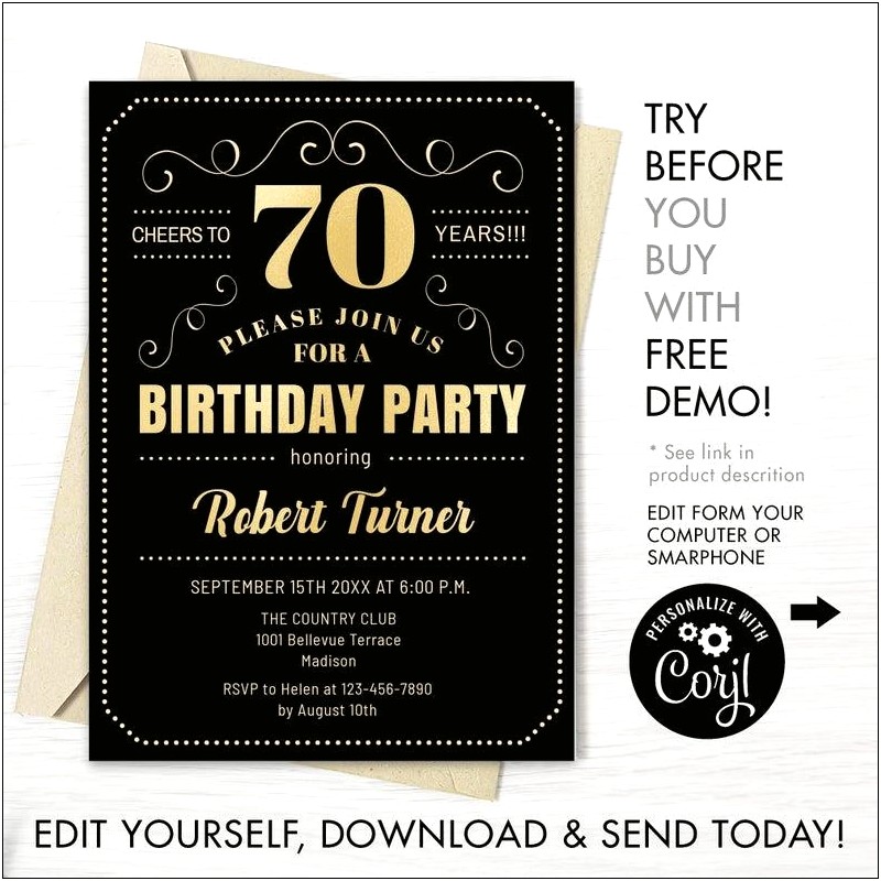 Surprise Birthday Party Invitations Templates Download