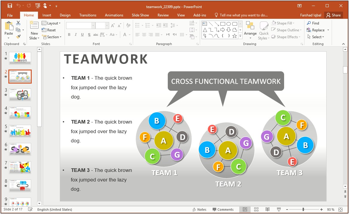 Teamwork Animated Powerpoint Template Free Download