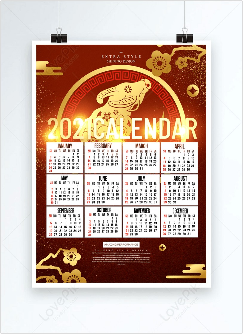 Template Calendar 2019 Psd Free Download
