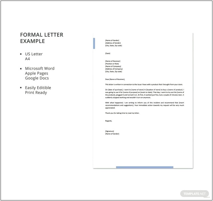 Template For Business Letter Microsoft Word
