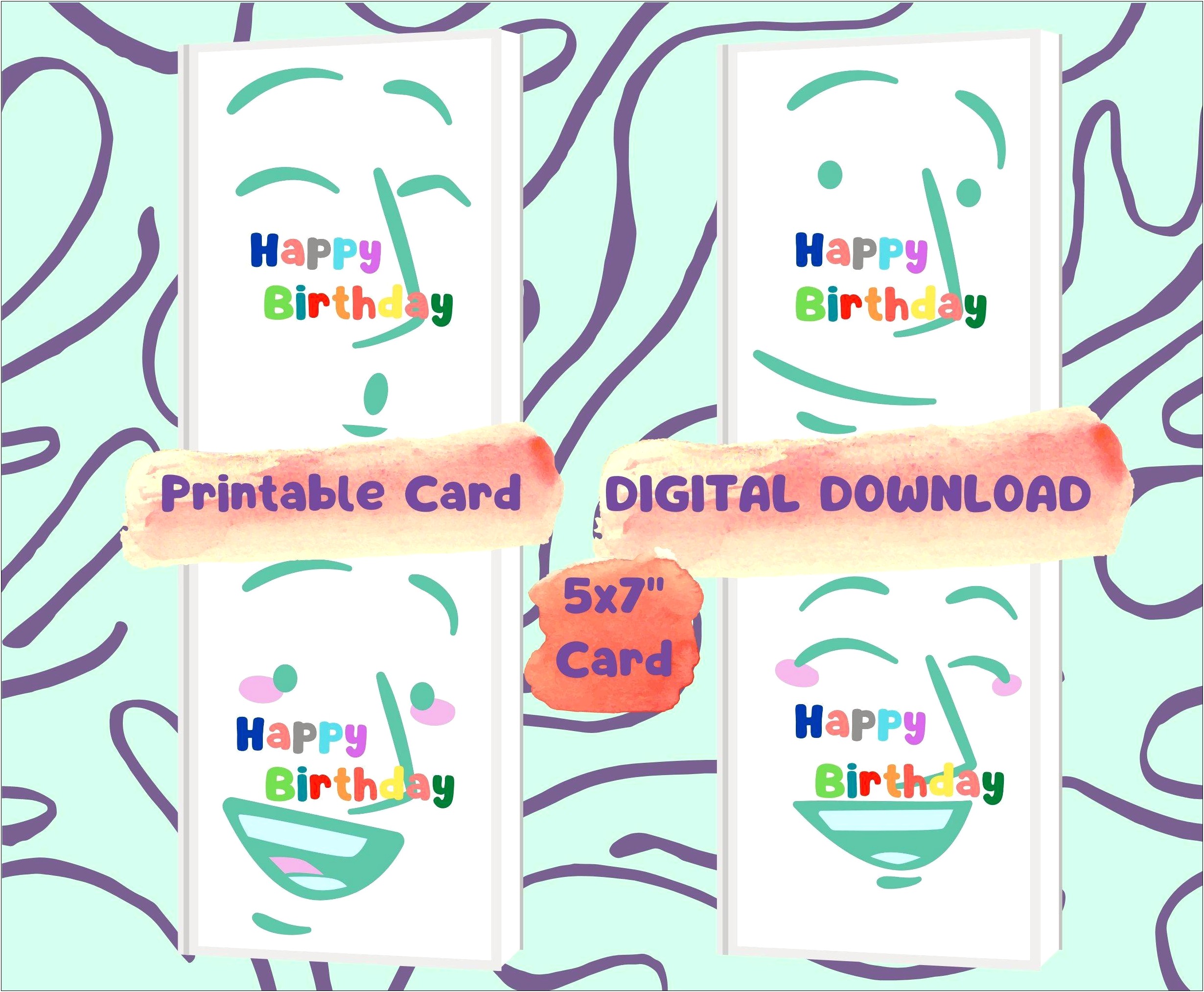 Template For Greeting Card 5 X 7 Download