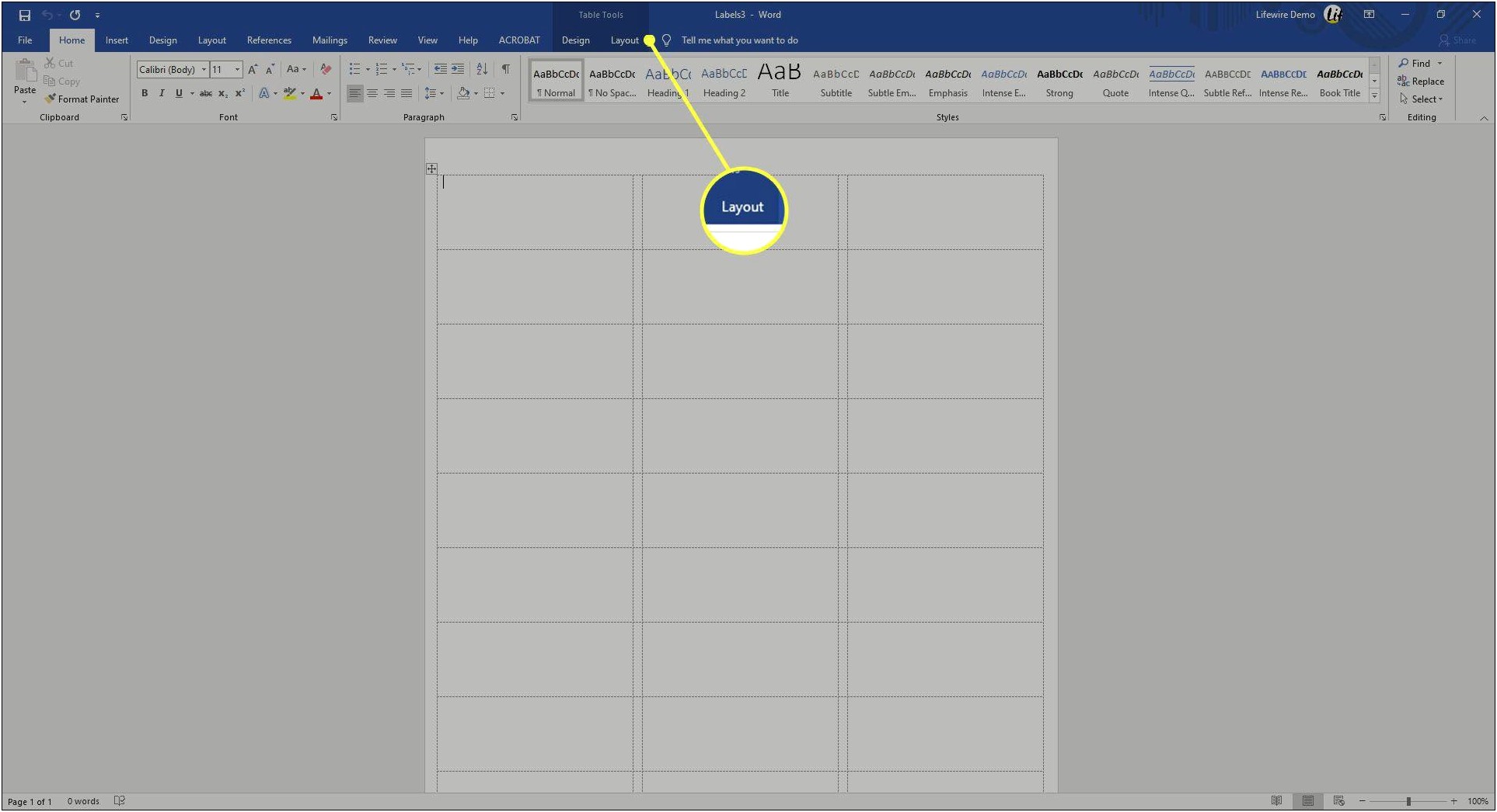 Template For Printing Labels In Word